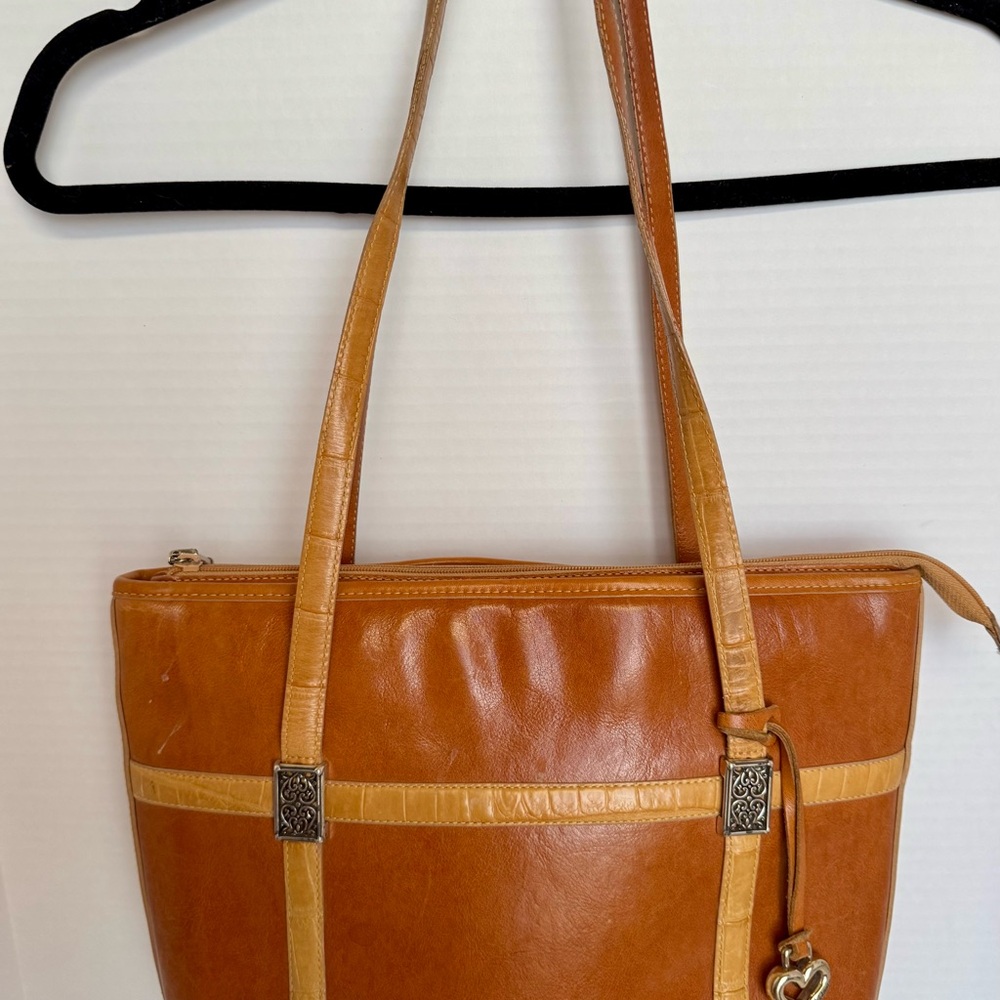 Elegant Brighton, Tan Leather Tote Bag